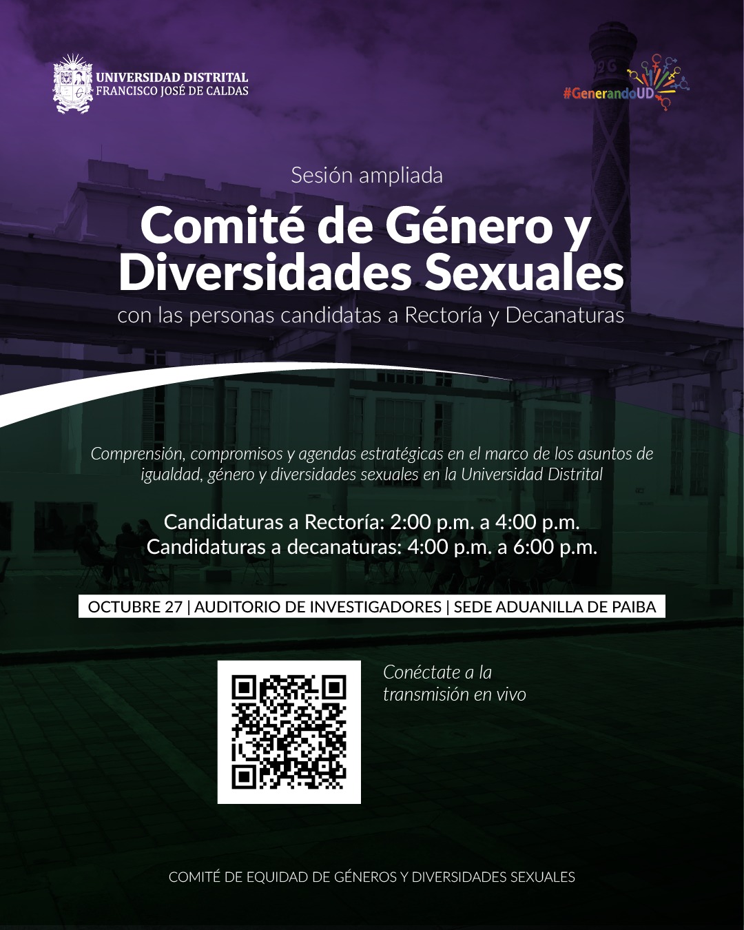 Galeria: Sesión ampliada del Comité de Género y Diversidades Sexuales con candidaturas a Rectoría y Decanaturas